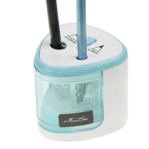 Pencil Sharpener Battery Operated Electric Pencil Sharpener Blue Pencils Sharpener Automatic Pencil Cutter for Kids Adults Artists Office Pencil Sharpeners (Batteries not included) - color: Blue
