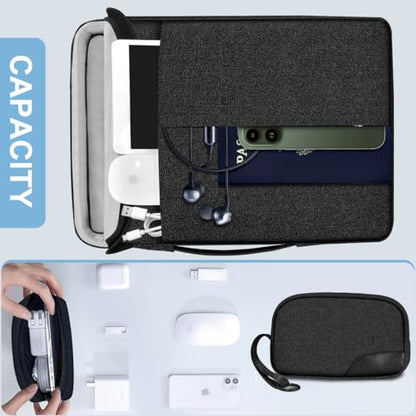 ZINZ Laptop Case 15.6-17 inch Slim Backpack with Straps & Small Bag Compatible with MacBook HP Dell Lenovo Asus Acer MSI