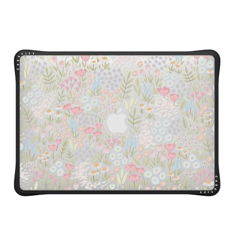 CASETiFY Impact MacBook Air 13" (M1/Intel) Case [Cushioned Impact Corners/Scratch-Resistant/Anti-Slip Grip] - Eleanor - Clear Black - color: Eleanor, size: MacBook Air 13" (M1 / Intel)