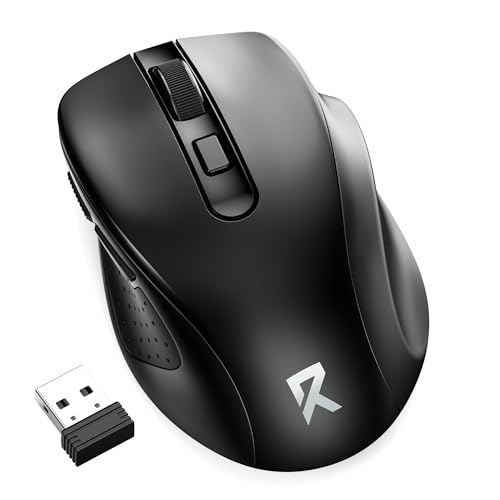 Redragon Wireless Mouse BT5.0/3.0 & 2.4G, 6 Buttons, 5 Level 4000DPI Bluetooth Mouse, 18 Months Battery, Portable Optical Computer Mice for Laptop, PC, Chromebook, Windows, Mac-Black - color: Black