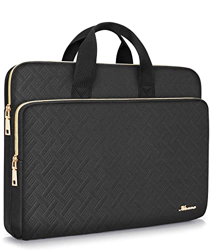 KIZUNA Laptop Sleeve Case 14 Inch Computer Carrying Handbag for 15" Macbook air M3 2024/Lenovo Flex 14/IdeaPad Flex 5/15.4 MacBook Pro/14 lenovo Yoga Slim 7 Pro X/IdeaPad Slim 3i - color: Black, size: 14 Inch