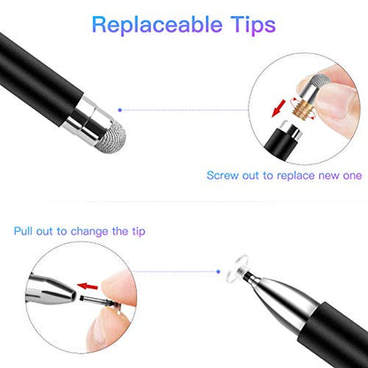 Stylus for iPad (2 Pcs), StylusHome Magnetic Disc Universal Stylus Pens Touch Screens for Apple/iPhone/Ipad pro/Mini/Air/Android/Microsoft/Surface All Capacitive Touch Screens - Black/Rose Gold - color: Black,Rose Gold