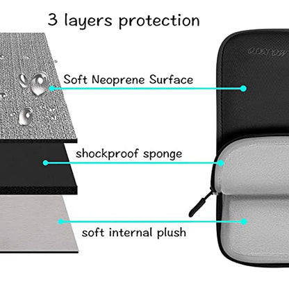 MOSISO Laptop Case 16 inch, 15-15.6 inch Laptop Sleeve Bag Compatible with MacBook Pro 16, HP Acer Dell Lenovo ASUS, Neoprene Carrying Computer Bag with Handle&Detachable Small Case, Black - color: Black, size: 16 inch