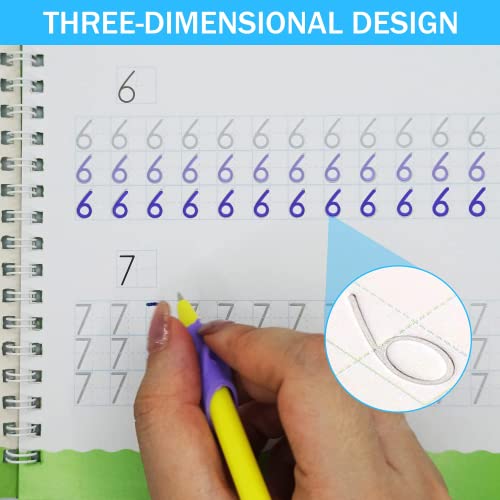 Monking 20Pcs Magical Pen Refills Reusable Magic Practice Copybook,Drawing Pen of Invisible Ink, (20 pcs Blue Refills +2 Pens) - style: 20Refills