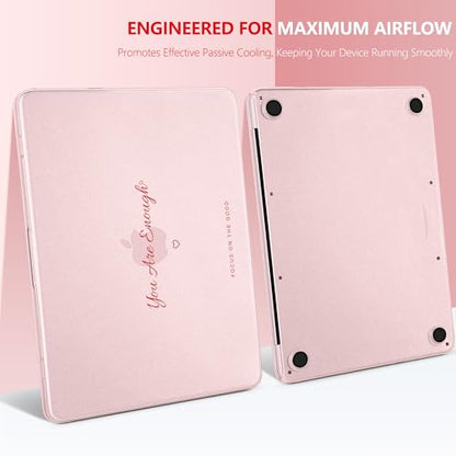 Batianda Case for MacBook Neo 13 Inch 2026 Model A3404, Pink Quote | 4-in-1 Laptop Accessories Bundle with Pink Quote Design, Ultra Slim Hard Shell for Students, Girls and Minimal Style Users - color: You Are Enough