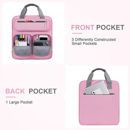 3 Ring 3 Inch Zipper Binder, 700 Sheets Large Capacity Waterproof School Binder, D-Ring Zip Up Binder Bag with Shoulder Strap, Compatible with 15.6-Inch Laptop