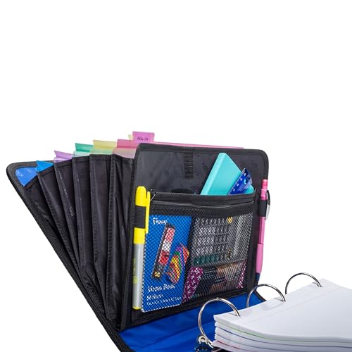 Case-It The Open Tab Secure Seal 2-Inch Binder, 5-Color Tabbed Expanding File, S-826-A Midnight Blue, 4 Pack - color: Midnight Blue, size: 4 Pack