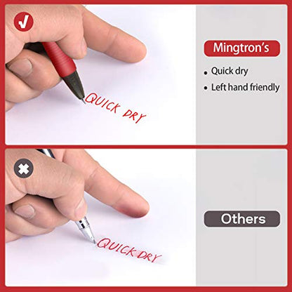 30 Pack Red Fine Point Gel Pens, No Smear Ink, Retractable, 0.5MM, Red Ink - color: red