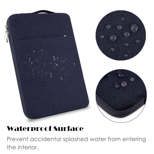 13 Inch Laptop Sleeve Case for MacBook Air 13.6" & MacBook Pro 13.3" | with Handle, WaterProof, with Accessory Pocket, Scratch-resistant, Soft Velvet Lining, for Travel,Home,Office(Indigo) - color: Deep Blue