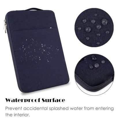 13 Inch Laptop Sleeve Case for MacBook Air 13.6" & MacBook Pro 13.3" | with Handle, WaterProof, with Accessory Pocket, Scratch-resistant, Soft Velvet Lining, for Travel,Home,Office(Indigo) - color: Deep Blue