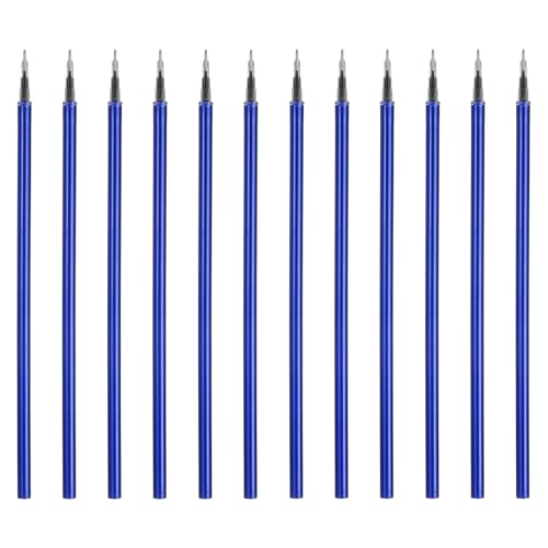 PATIKIL 12Pack 0.5mm Gel Pen Refills for Coloring, Medium Point Gel Ink Pens Refills for Coloring Book Drawing Art Supplies Scrapbook Journaling, Blue - color: Blue