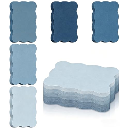 Whaline 150 Pack Dusty Blue Index Cards 3 x 5 Inch Colored Cardstock Flashcard 5 Colors Gradient Blue Blank Index Cards for Note-taking Studying Organizing School Office Supplies - color: blue