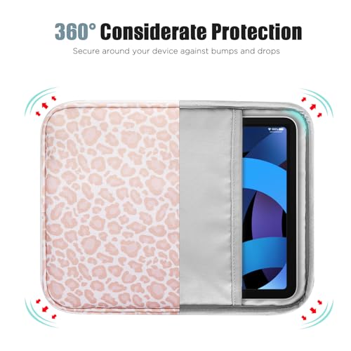 TiMOVO 9-11" Tablet Sleeve Bag for iPad 11-inch A16 2025, iPad 10.9"/10.2"| Air 11 Inch/5th/4th Gen. 10.9", Galaxy Tab A9+/A11Plus 11", Protective Bag with Pocket, Pink Leopard - color: Aa-Pink Leopard, size: 9-11 Inch