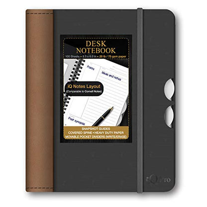 Handy Premium Poly Cover 3 Subject Notebook, 8.3 x 6 Inches, 100 Sheets, Color Will Vary (55860)