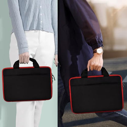 Hseok Laptop Case 13.3-14 Inch Sleeve,TSA Shockproof Computer Handbag,Compatible with MacBook Neo/Pro 14 M5/M4/M3/M2/M1,All Models 13.3" MacBook Air/Pro,XPS 13/14,Most 13-14 Notebooks,Red Edge - color: Red Edge