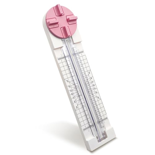 Paper Trimmer, 4 Styles Craft Paper Cutter Multi-Function Scrapbooking Tool for Cutting Paper Photos Scrapbook Postcard (Straight, Wave, Perforated and Creasing Lines) (Pink) - color: Pink