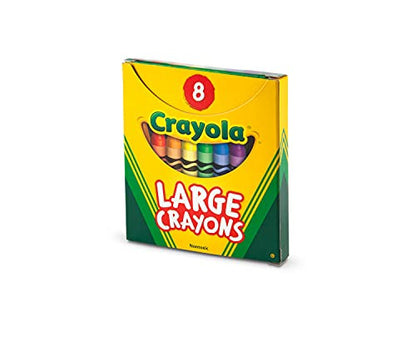 Crayola Large Crayons - Assorted (8 Count), Giant Crayons for Kids & Toddlers, Ages 2+