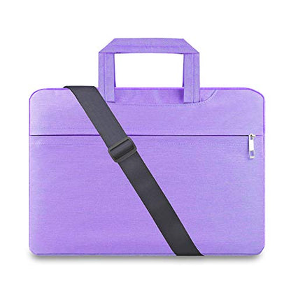 HESTECH Denim Fabric 15-15.6 Laptop Shoulder Bag Sleeve Briefcase Carrying Case for MacBook / Surface Book / Ultrabook with Denim Fabric, Purple - color: Purple, size: 15.6"-16 Inch