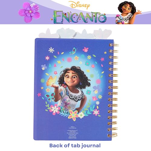 Disney Encanto Tab Journal Notebook, Spiral Bound, 96 Lined Pages, 8 x 7 inches, Purple - style: Encantto