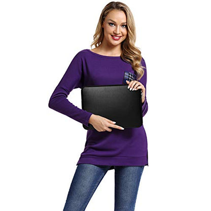 CCPK 11.6" Chromebook Case 11.6 Inch Compatible for Dell XPS 13 Surface Pro 12 Inch MacBook Air 11" Samsung 4 Inspiron HP Stream ASUS VivoBook Carrying Protective Laptop Sleeve Cover PU Leather, Black - size: 11.6" / 12 inch Surface