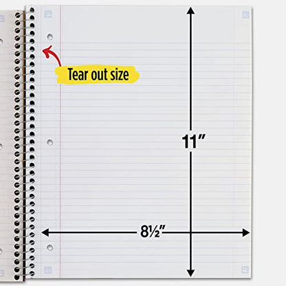 Five Star Spiral Notebook + Study App, 3 Subject, College Ruled Paper, 8-1/2" x 11", 150 Sheets, Fights Ink Bleed, Water Resistant Cover, Amethyst Purple (38746) - color: Amethyst Purple, size: 1 Count (Pack of 1)