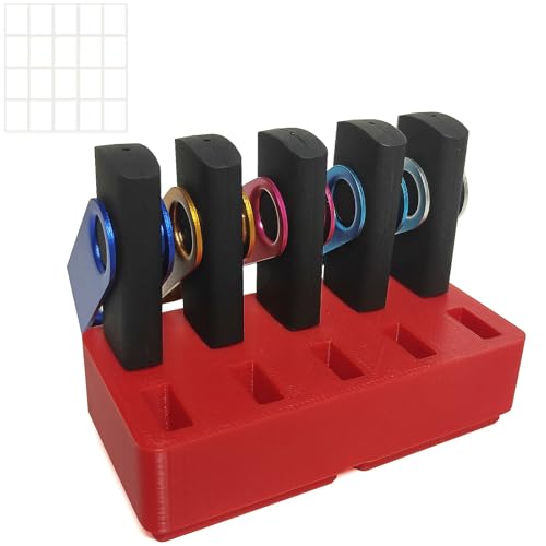 Flash Drive Desk Organizer Stand FEWINA USB Holder Storage Electronic Accessories Organizer for USB Flash Drive Stand, Thumb Drive Holder, Jump Drive Stands, Red - color: Red