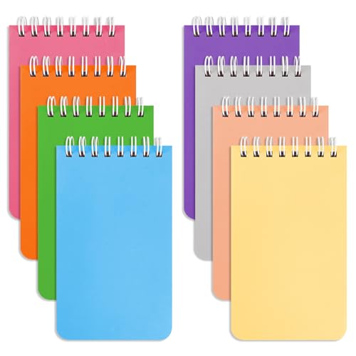 KTOJOY Small Spiral Notebook, 8 Pack, 3" x 5", Mini Pocket Notepad for Work, School, Office, Nurse, Travel