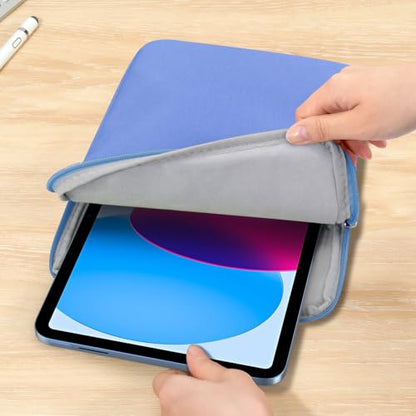 Dadanism 9-11" Tablet Sleeve Bag Carrying Case for iPad (A16) 11th Gen 11", iPad 10th Gen 10.9" Air 5/4, iPad Air/Pro 11", iPad 9/8/7th 10.2", Galaxy Tab A11+ Plus 11"/S9 FE, Tab M11 11", Periwinkle - color: Periwinkle, size: 9-11 inch
