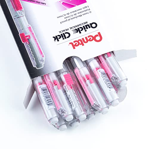 Pentel QUICK CLICK Mechanical Pencil (0.7mm), Pink Barrel, Box of 12 Pencils (PD217P) - color: Pink, size: 12 Count (Pack of 1), style: 0.7mm