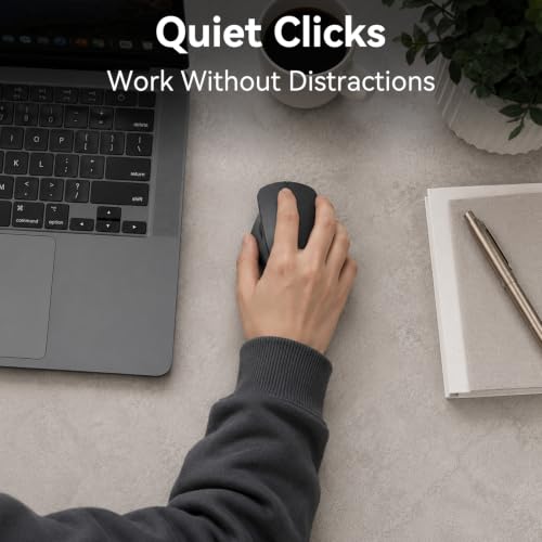 Ergonomic Thumb Wheel Mouse, Silent Wireless Mouse for Laptop | Comfortable Computer Mouse For Office Work, An Ergonomic Silent Click Mouse Offering A Natural Hand Posture