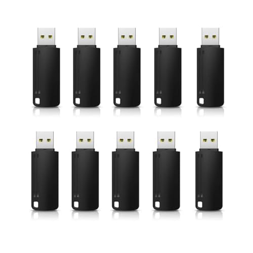 KEXIN 32GB Flash Drive Thumb Drive 10 Pack 32G USB Flash Drive Bulk Memory Stick with LED Indicator, Flash Drives Design in Snap Cap - color: Black, size: 32G