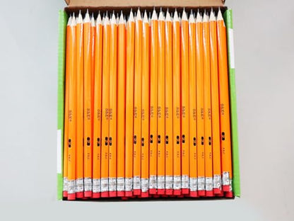 S & E TEACHER'S EDITION #2 Pencils, Pre-sharpened HB Lead Bulk Box – 200 Pack Yellow Woodcase Pencils with Erasers, Ideal for Standardized Tests, Classroom & Home – No. 2 Pencil Back to School