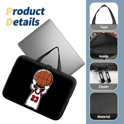 Laptop Bag 15.6 Inch,Resistant Shockproof Laptop Sleeve Case Protective Cover Carrying Case with Handle Compatible for HP Dell Lenovo Acer Asus Notebook Computer,Basketball Player - color: Basketball player, size: 15-15.6 in
