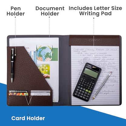 Case-it Business Padfolio | Letter Size | PAD-14 Brown | Premier, Letter Size Writing Pad, School & Office - color: Pad-14-brown, size: 1 Pack