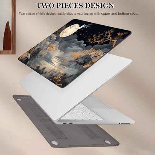 Compatible with MacBook Neo 13 inch Case 2026 (Model A3404), Printed Pattern Hard Shell Laptop Case with Keyboard Cover & Screen Film, Slim Plastic Protective Cover, Tide Illustration 2 - color: Tide Illustration 2