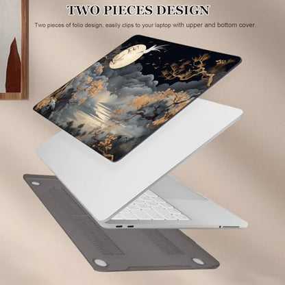 Compatible with MacBook Neo 13 inch Case 2026 (Model A3404), Printed Pattern Hard Shell Laptop Case with Keyboard Cover & Screen Film, Slim Plastic Protective Cover, Tide Illustration 2 - color: Tide Illustration 2