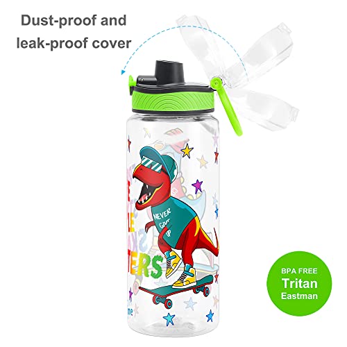Cute Water Bottle for School Kids Girls, BPA FREE Tritan & Leak Proof & Easy Clean & Carry Handle, 23oz/ 680ml (Skateboarding) - color: Skateboarding