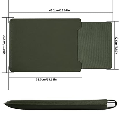 13.3-14" Laptop Sleeve, Padded Case, Thin Portable Versatile Bag Compatible With 2022 Pro 14 inch/2015 Pro 13.3 inch/2015 Air 13.3 inch (Dark Green) - color: Dark green