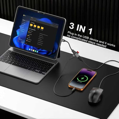 BUISAMG Small USB C HUB for Laptop, USB C Dongle for MacBook Pro, XPS | 60W Fast Charging and 480Mbps Data Transfer USB C Docking Station, USB C Splitter for iMac, iPhone 17, XPS. 2-piece Set - color: Gery