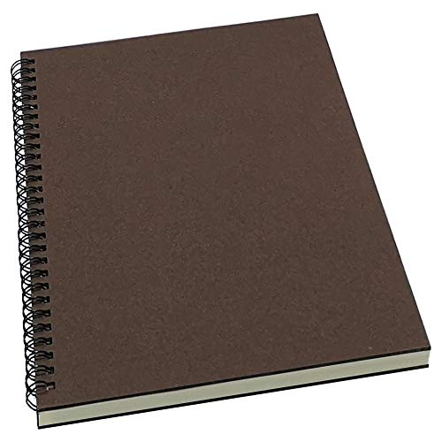 YUREE Spiral Notebook/Spiral Journal Lined, B5 Hard Kraft Cover Wirebound Notebook Ruled, 70 Sheets (140 Pages), 10.5" x 7.3", Dark Brown - color: 1 Pack-Dark Brown