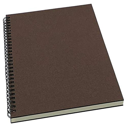 YUREE Spiral Notebook/Spiral Journal Lined, B5 Hard Kraft Cover Wirebound Notebook Ruled, 70 Sheets (140 Pages), 10.5" x 7.3", Dark Brown - color: 1 Pack-Dark Brown
