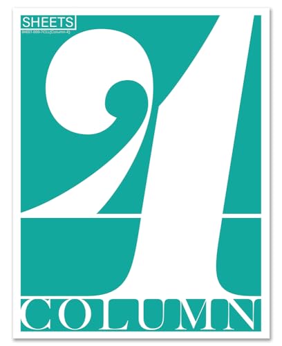 BookFactory 4 Column Columnar Sheets, 3-Hole Punched, 50 Pages | Loose Leaf Format, 8.5'' x 11'' - Made in USA - size: 4 Column, style: Loose Sheets