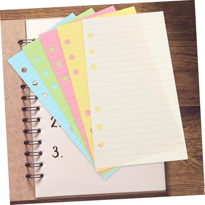 NUOBESTY 2sets Loose Leaf Paper College Ruled Notebook Refills Filler Paper for Study Planner