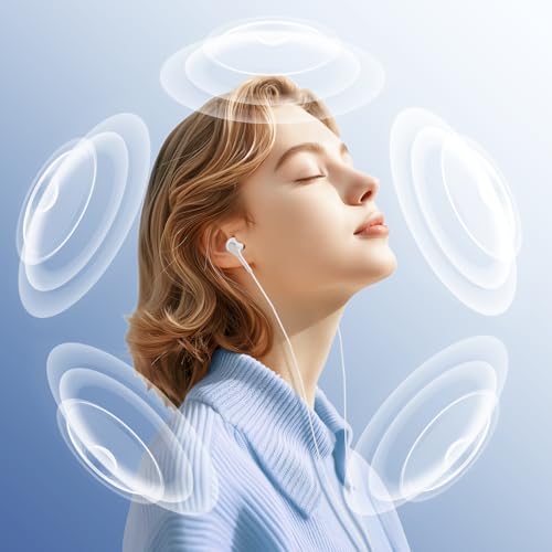 Jogteg Earbuds Headphones with Microphone Pack of 5, Noise Isolating Wired Earbuds, Earphones with Powerful Heavy Bass Stereo, Compatible with Android, Phone, Laptops, MP3 and Other Interfaces (3.5mm) - color: White