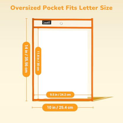GAMENOTE 10팩 드라이 지우개 포켓, 25.4x35.6cm(10x14인치) 재사용 가능한 슬리브, 10가지 색상 | 재사용 가능한 PVC 포켓 10개는 21.6 x 27.9 cm(8.5 x 11인치) 및 22.9 x 30.5cm(9 x 12인치) 시트를 담을 수 있습니다. 양면 - color: 다양한 색상, size: 10 Pack