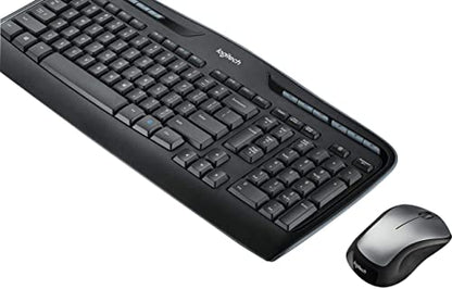 Logitech MK335 Quiet Wireless Keyboard and Mouse Combo - Black/Silver Keyboard and Mouse Combo Wireless, Ambidextrous - style: MK335