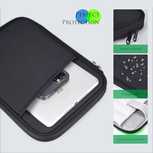 8-9 Inch Tablet Sleeve Bag for Amazon Fire HD 8 / Fire HD 8 Plus 8", Samsung Galaxy Tab A9 8.7" / Tab A7 Lite 8.7" / Tab A 8" & iPad mini 7 6 8.3" / iPad mini 5 4 3 2 1 7.9" Carrying Case(Black) - color: Black, size: 8 Inch