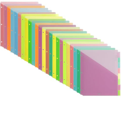 Mr. Pen- Binder Dividers with Pockets and Tabs, 24 Pack | Pocket Dividers for 3 Ring Binder with Tabs, Binder Dividers with Pockets, Dividers with Pockets, Binder Divider - color: Pastel, size: 24 Pack
