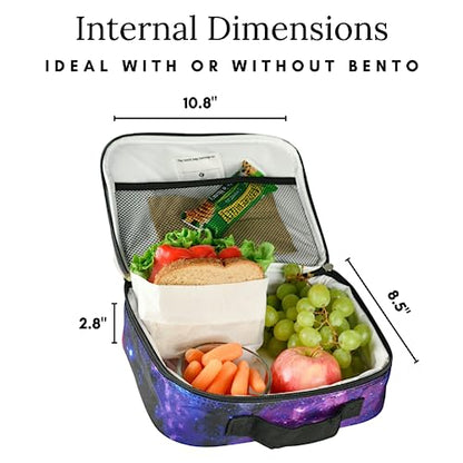Fenrici Girls Lunch Bag and Bento Box Set, Insulated Kids Lunch Box for Girls, Boys with 5 Compartment Container, Utensils Included for School, BPA Free, Pink Tie Dye, Pastel Blue Bento - color: Pink Tie Dye