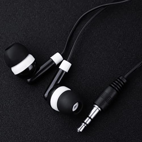 Wholesale Bulk Earbuds Headphones 50 Pack Individually Bagged Earphones for Schools, Classroom, Students, Libraries, Hospitals, Museums - color: Black, size: 50 Pack